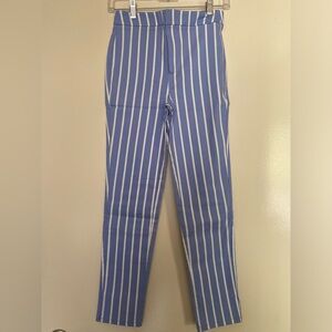 Blue and White Striped Trousers - Forever 21